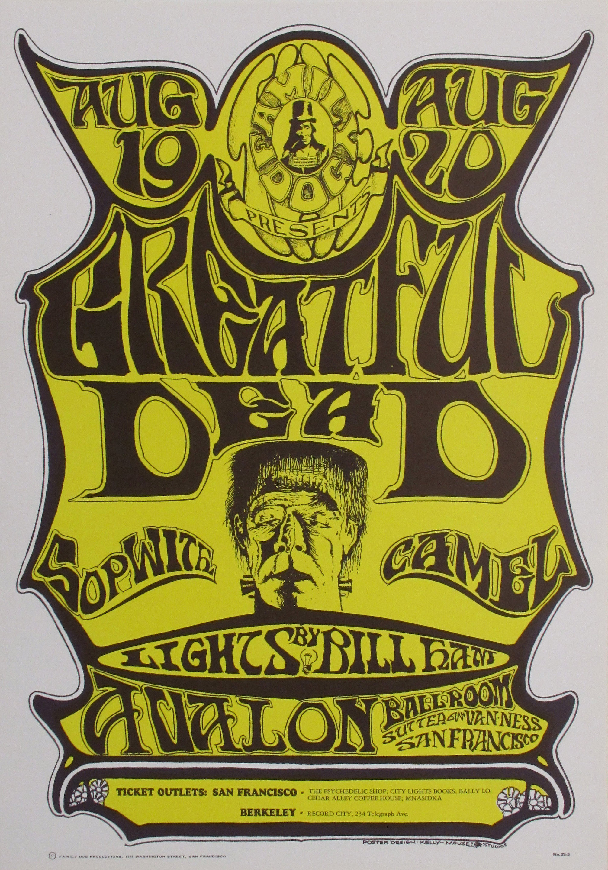 Grateful Dead & Sopwith Camel Original Concert Poster Limited Runs