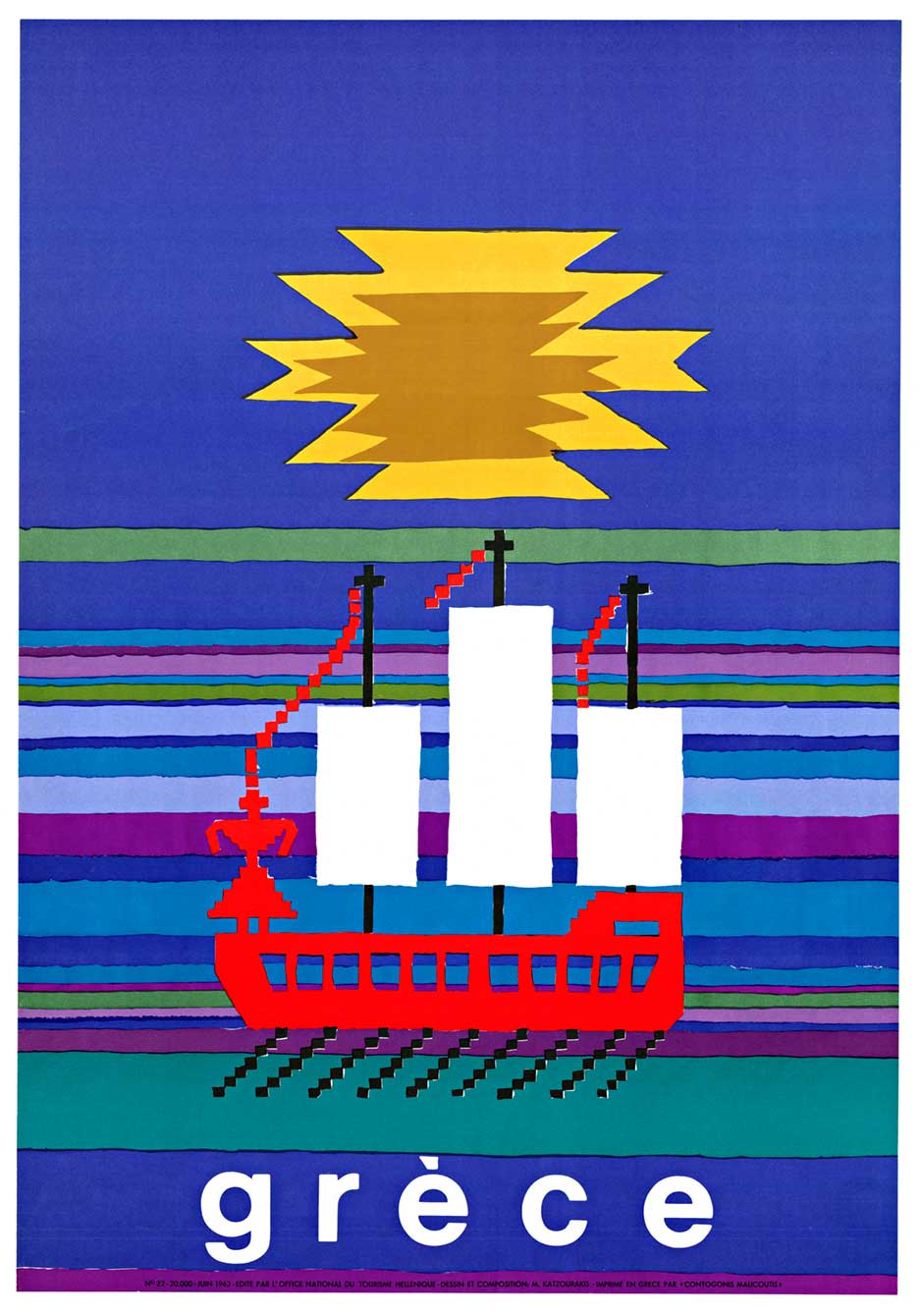 Grece (Greece) travel poster