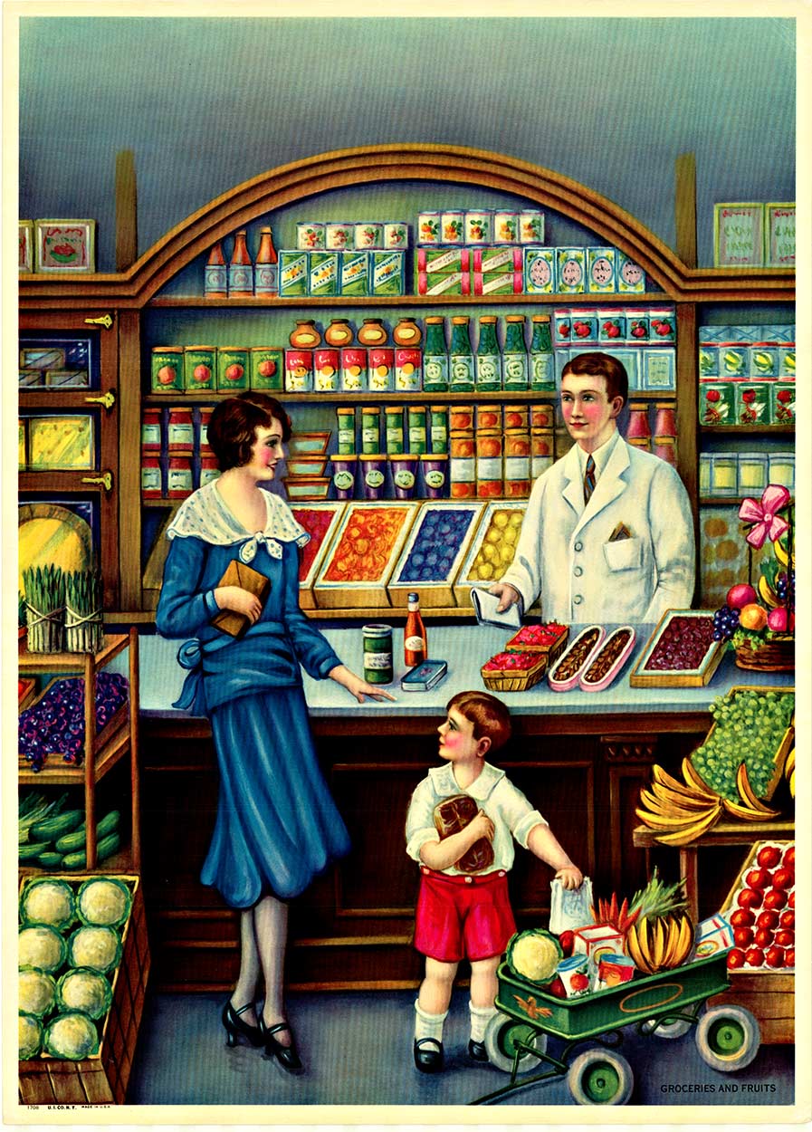 Groceries and Fruits - 1920's
