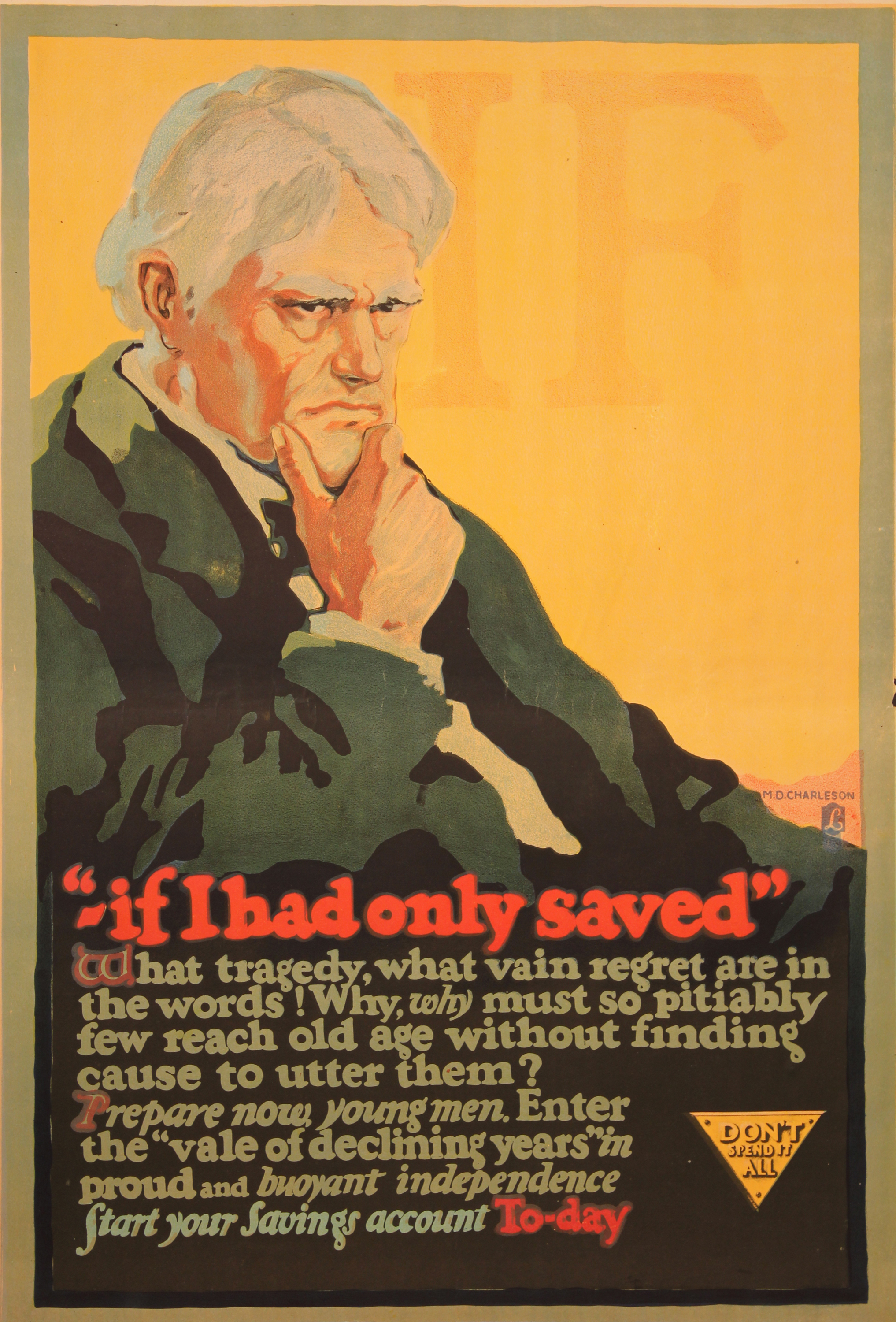 If I Had Only Saved Banking Poster
