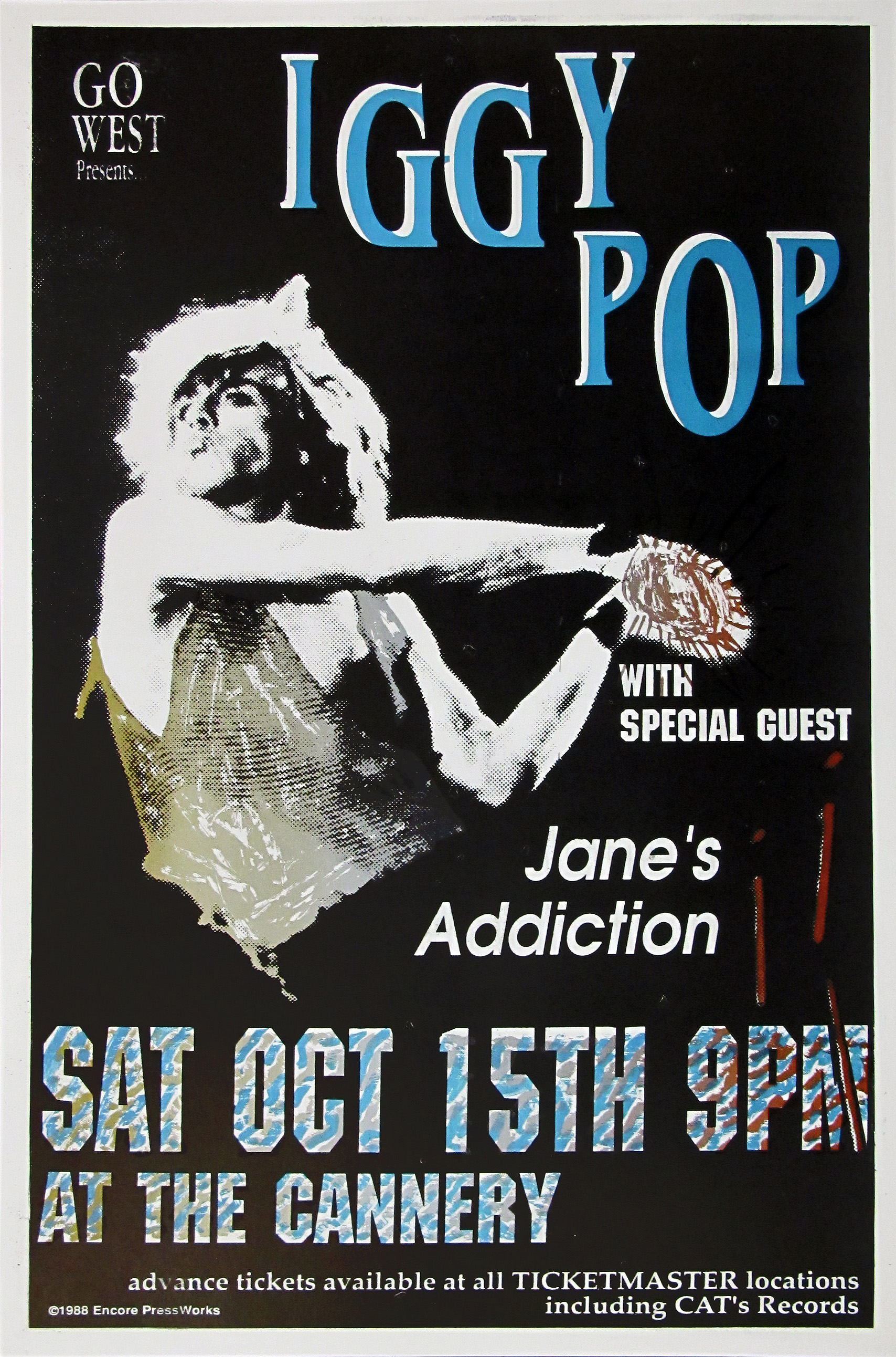 Iggy Pop with Jane's Addiction Original Concert Poster