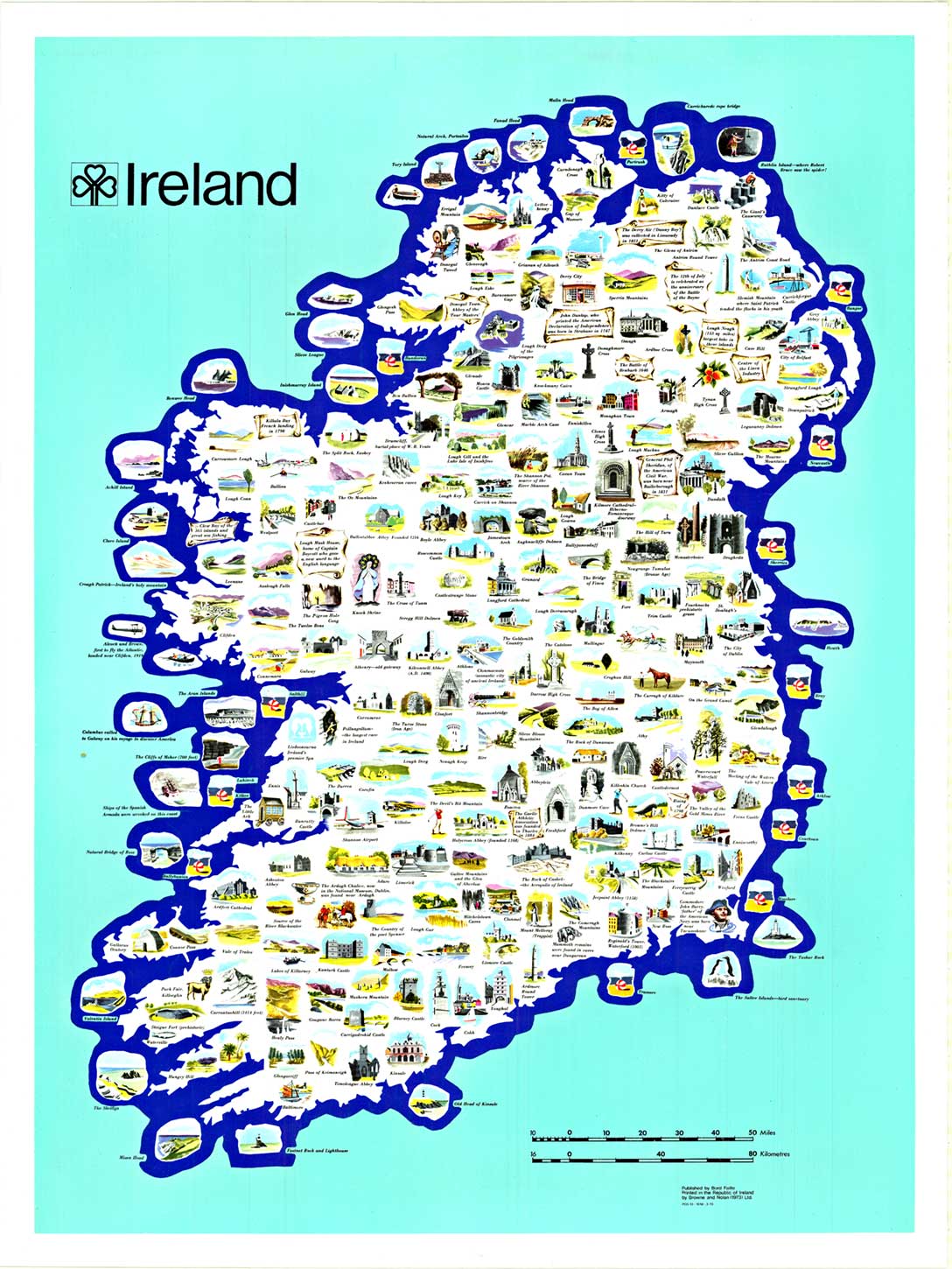 Ireland Pictorial Map, Irish Tourist Board