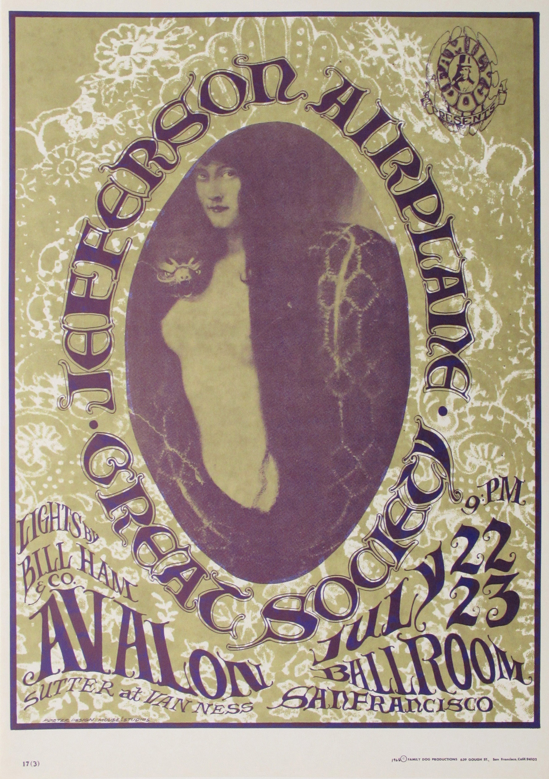 Jefferson Airplane and The Great Society Concert Poster