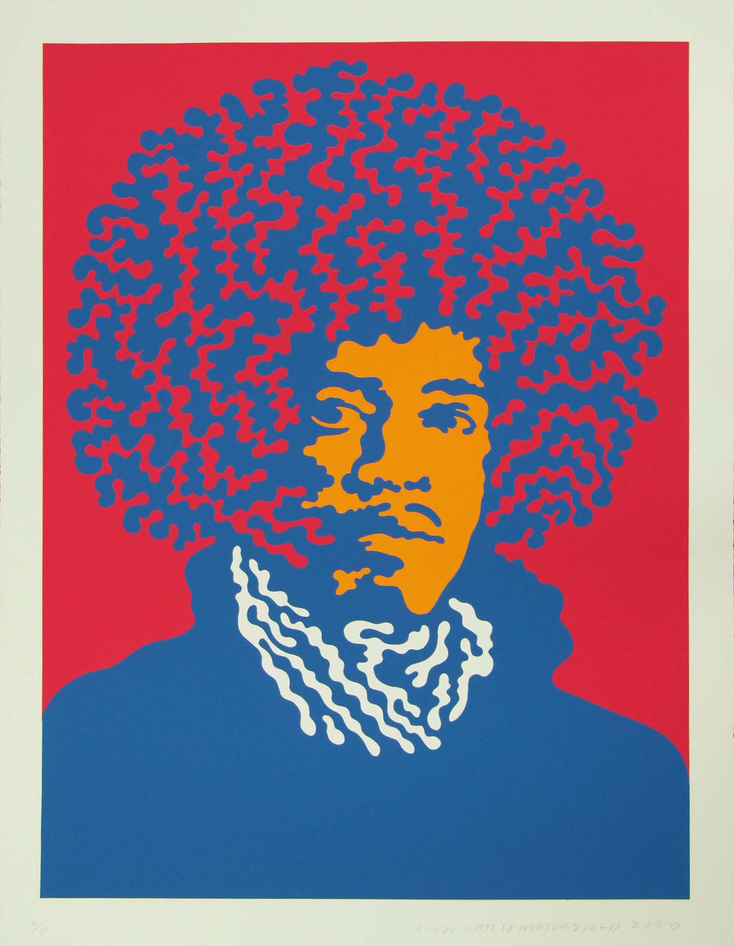 Jimi Hendrix Original Fine Art Silkscreen