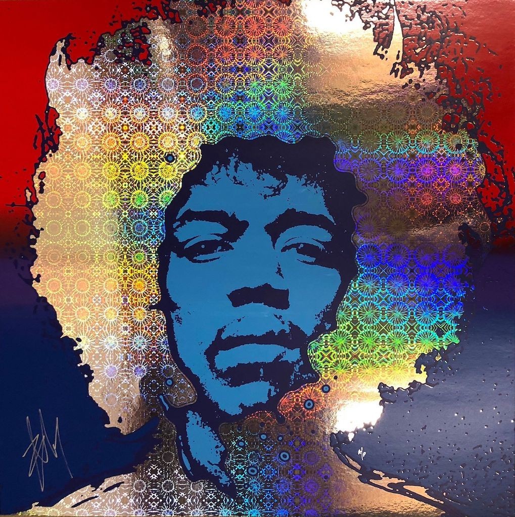 Jimi Hendrix: Rainbow (Red and blue)