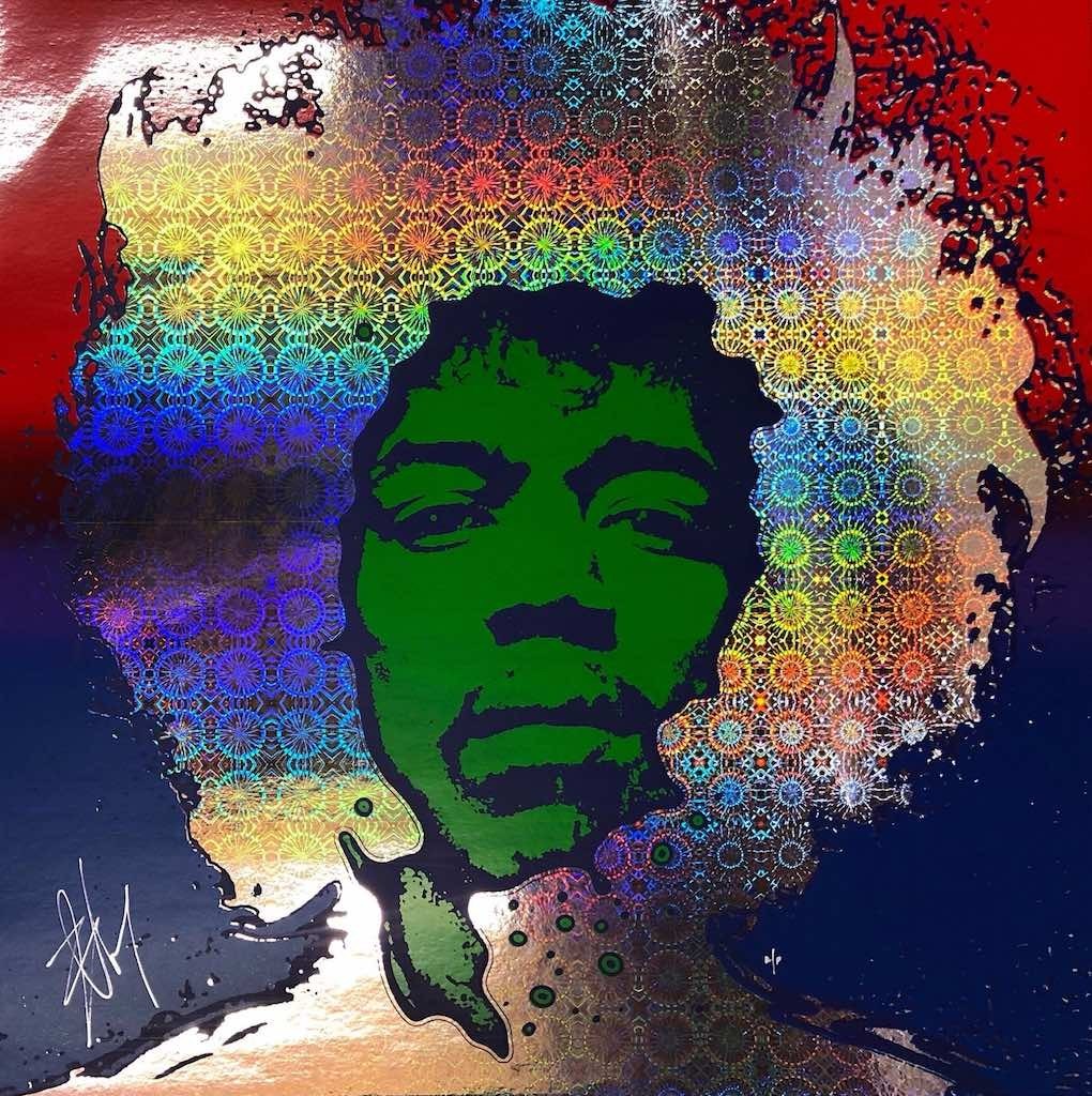 Jimi Hendrix: Rainbow (Red and green)