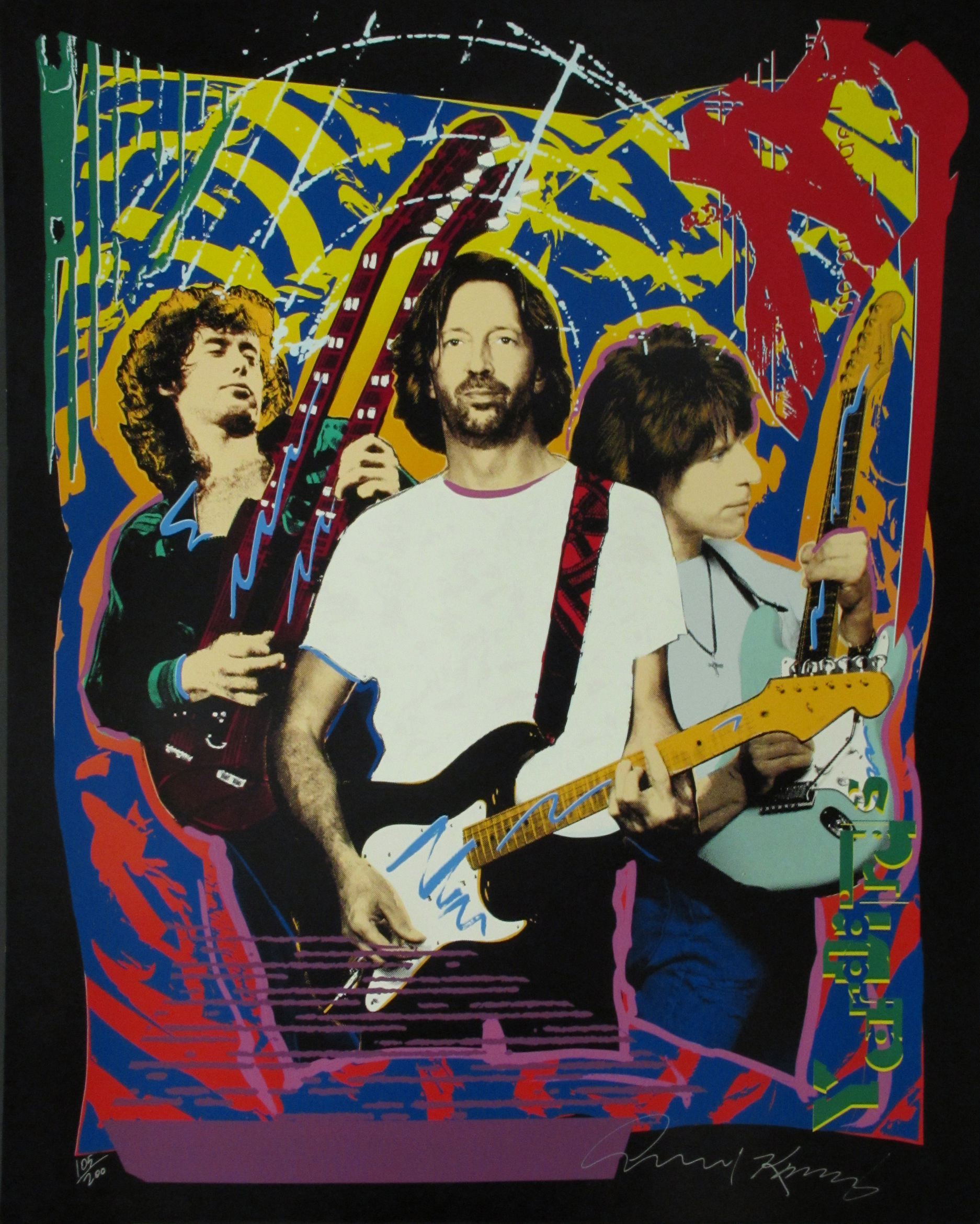 Jimmy Page, Eric Clapton and Jeff Beck Limited Edition Silkscreen
