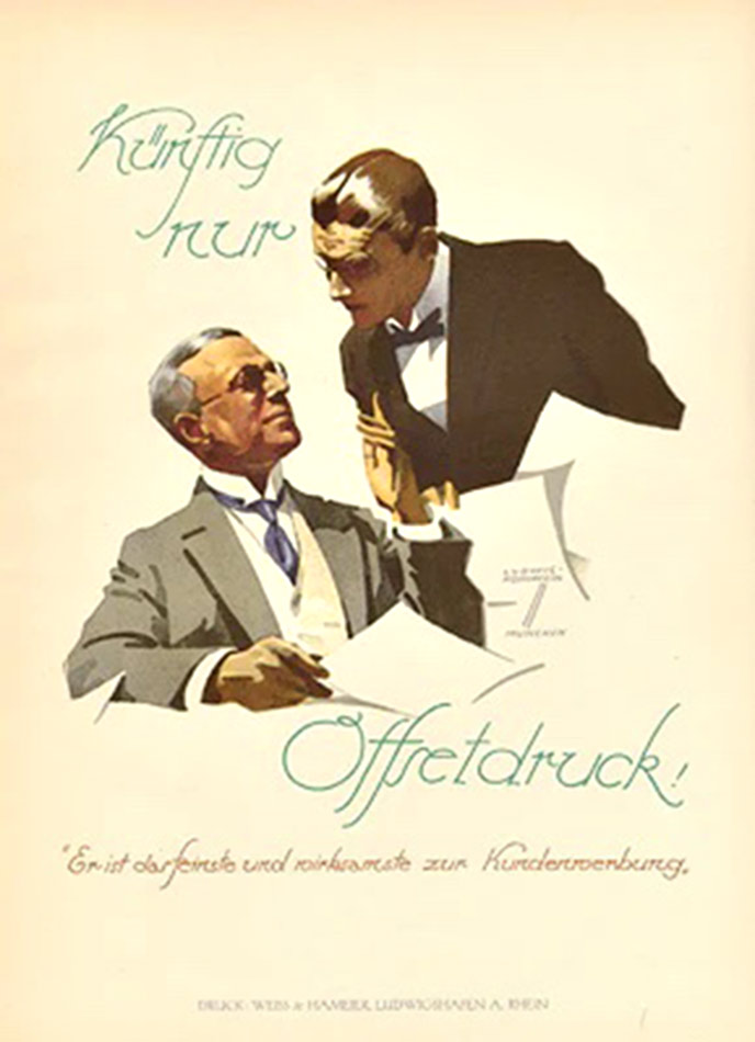 Künftig nur Offsetdruck! (bookplate) 1926