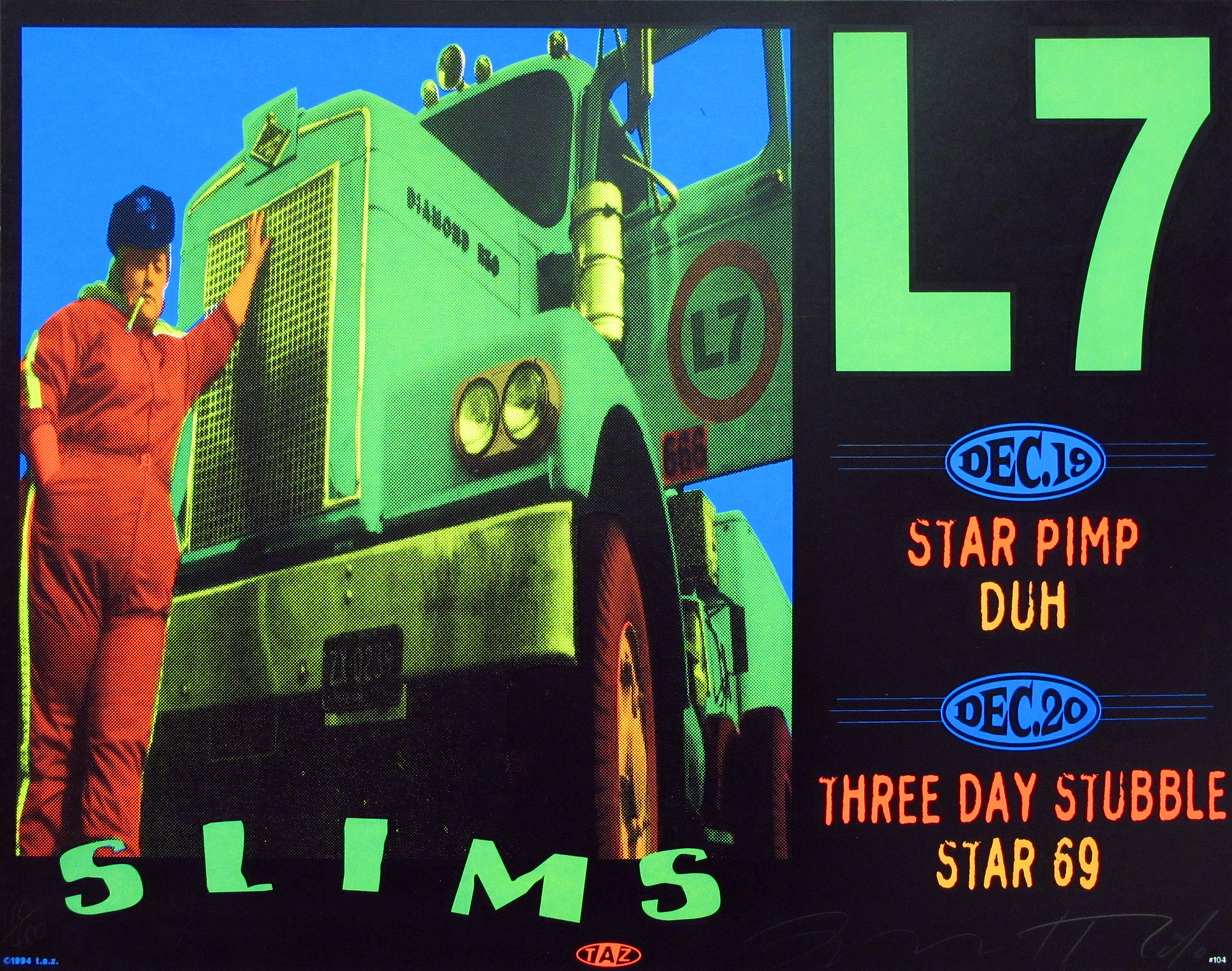 L7 Concert Poster