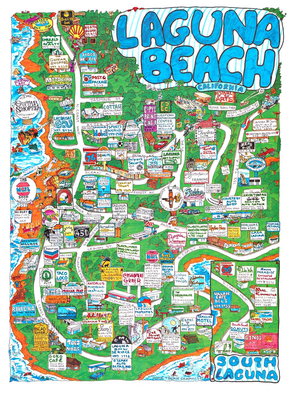 Laguna Beach, South Laguna fun map