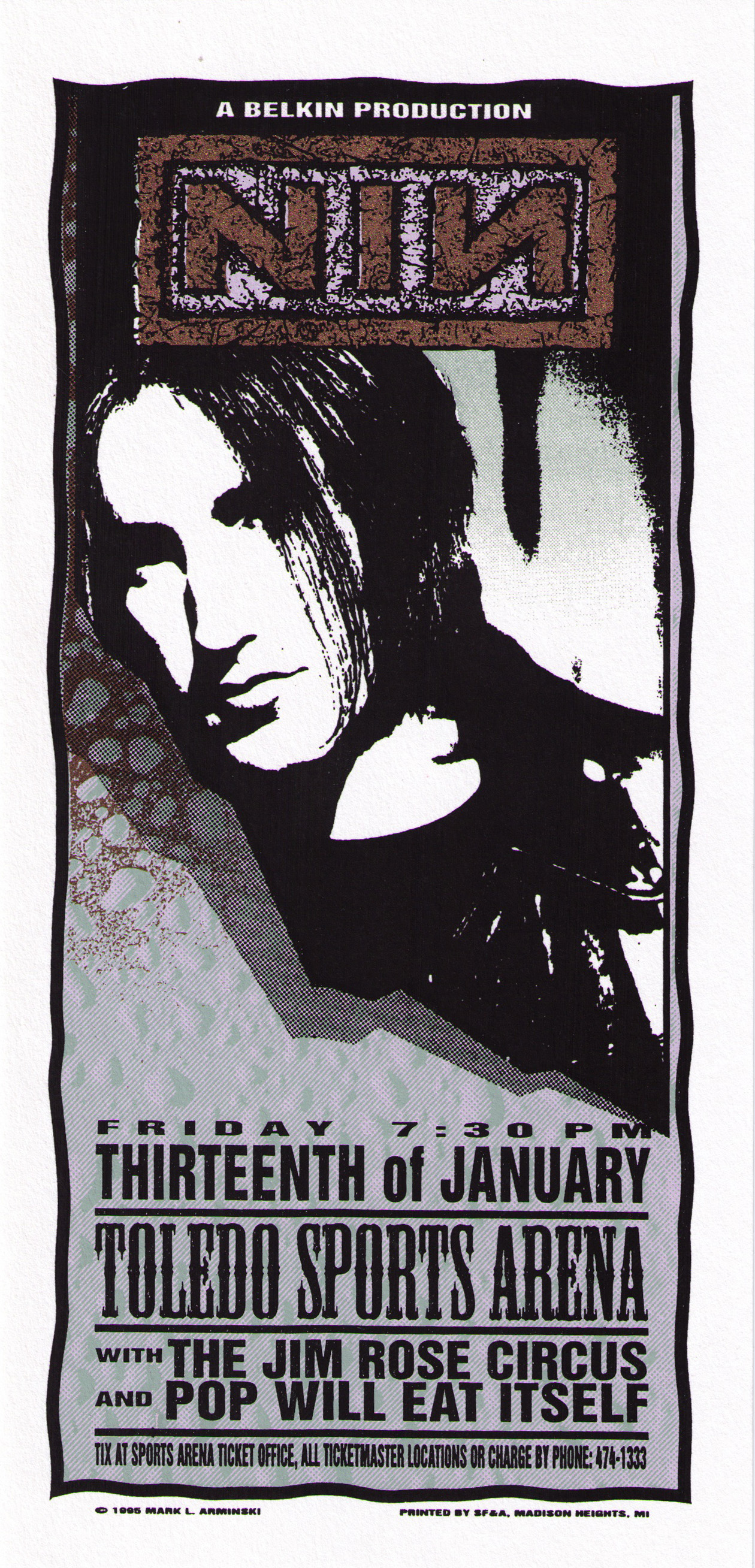 Nine Inch Nails Original Rock Concert Poster
