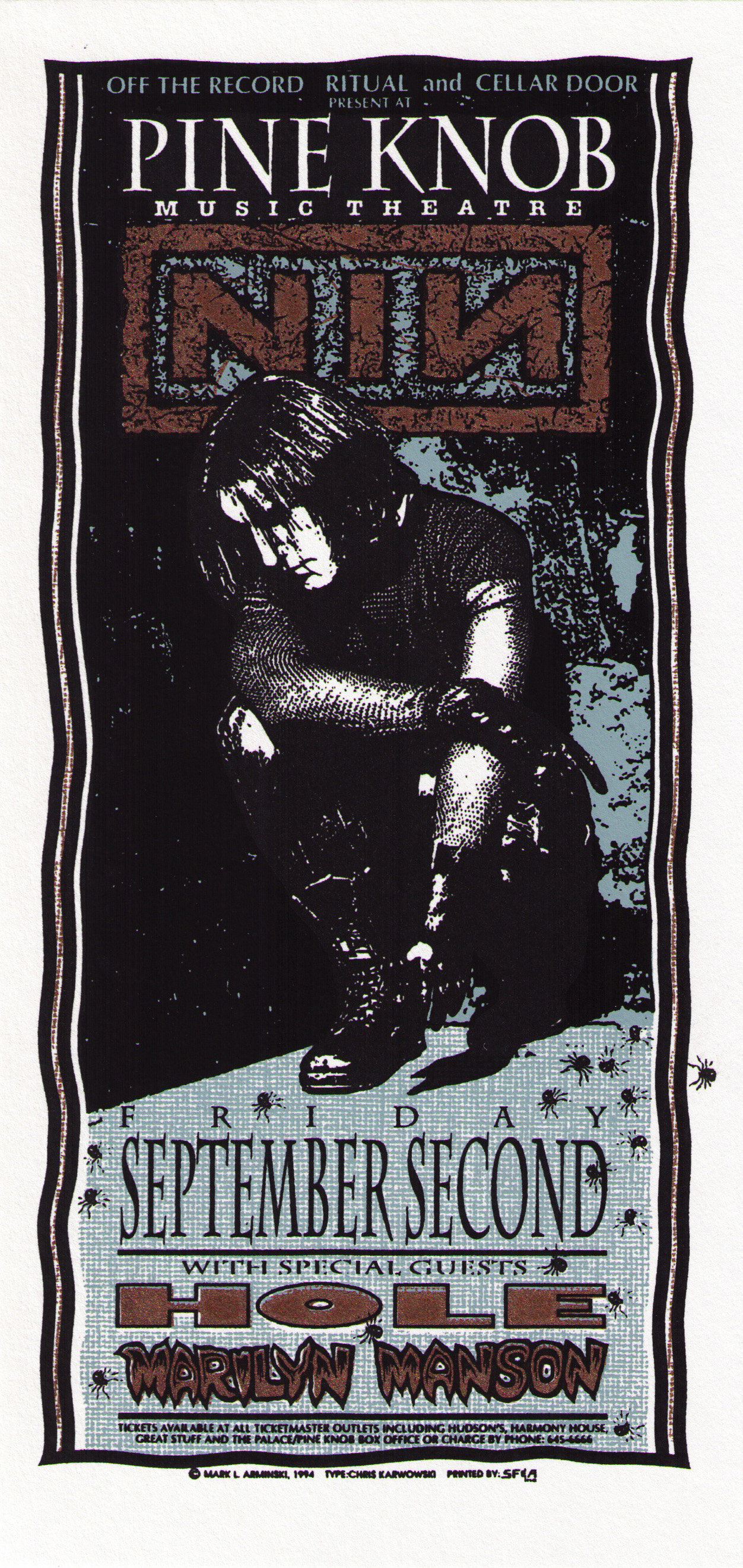 Nine Inch Nails Original Rock Concert Poster