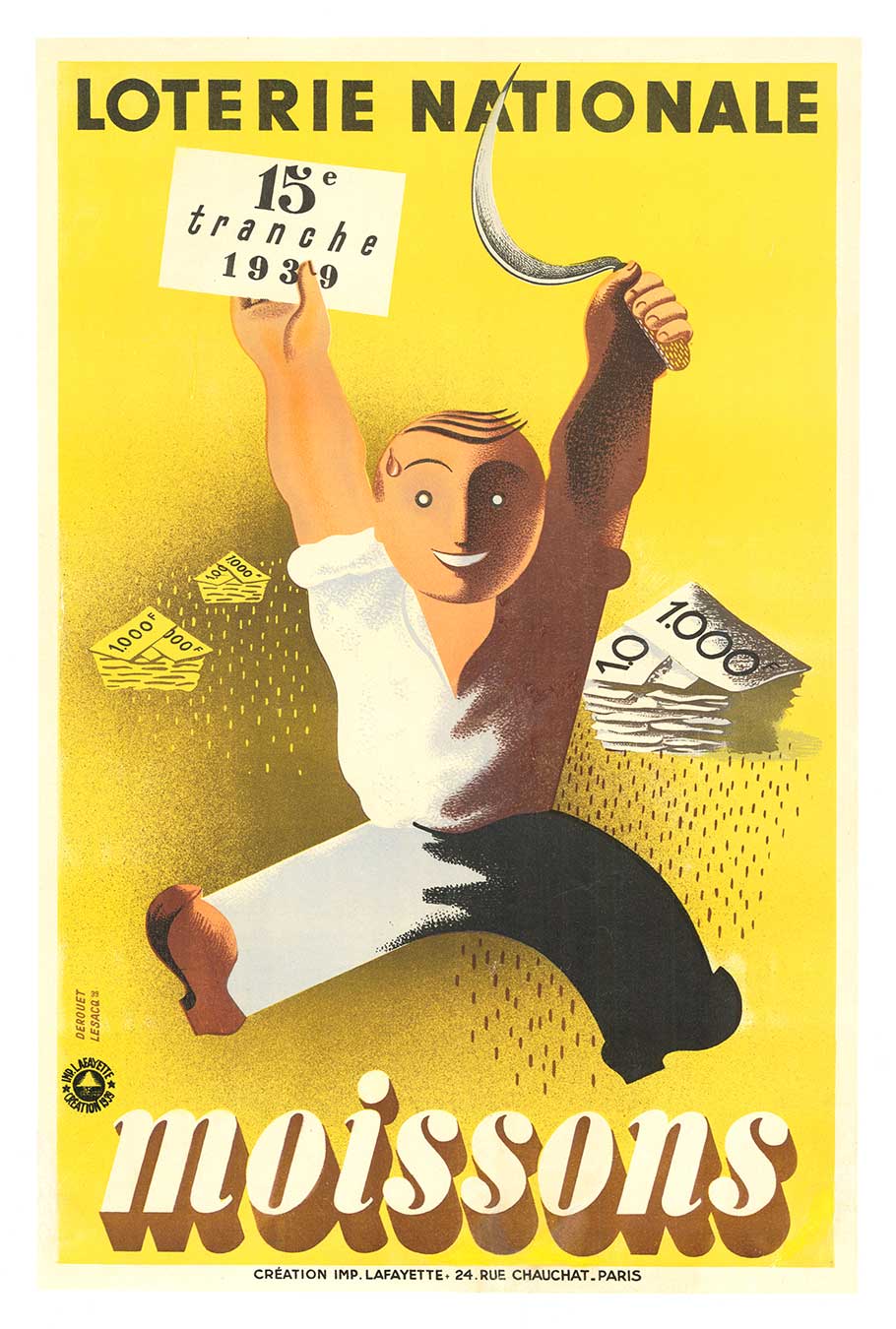 MOISSONS (harvest) Loterie Nationale 1939