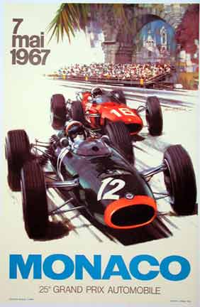 Monaco 1967 Grand Prix Automobile Poster – Michael Turner