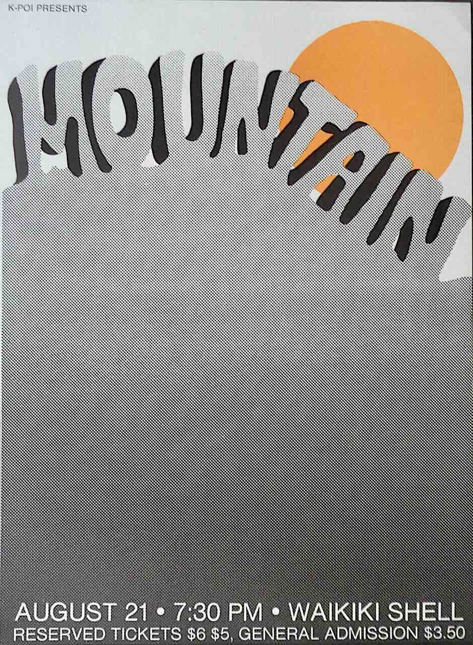 Mountain: Honolulu 1973 (Handbill)