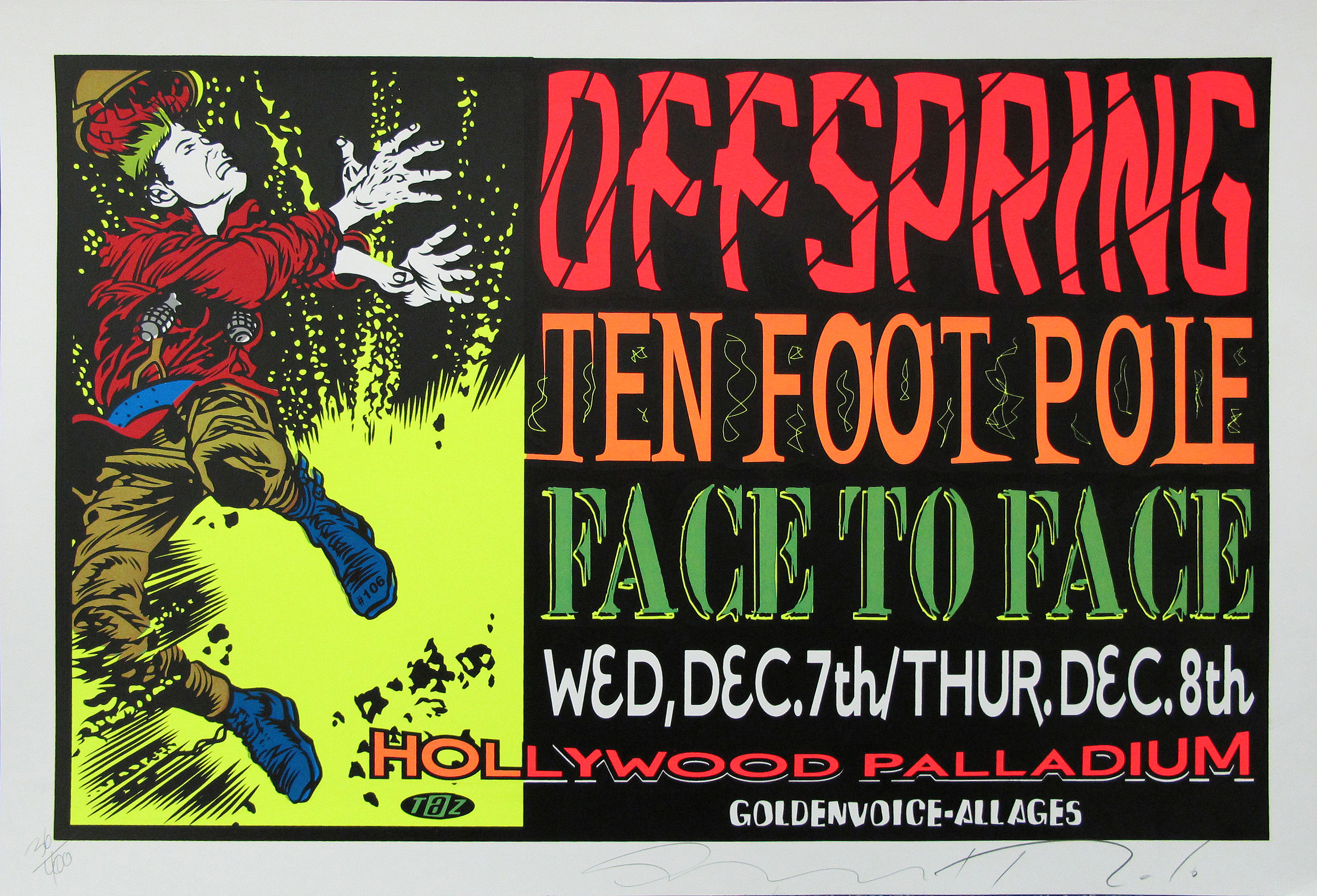 Offspring & Ten Foot Pole Concert Poster
