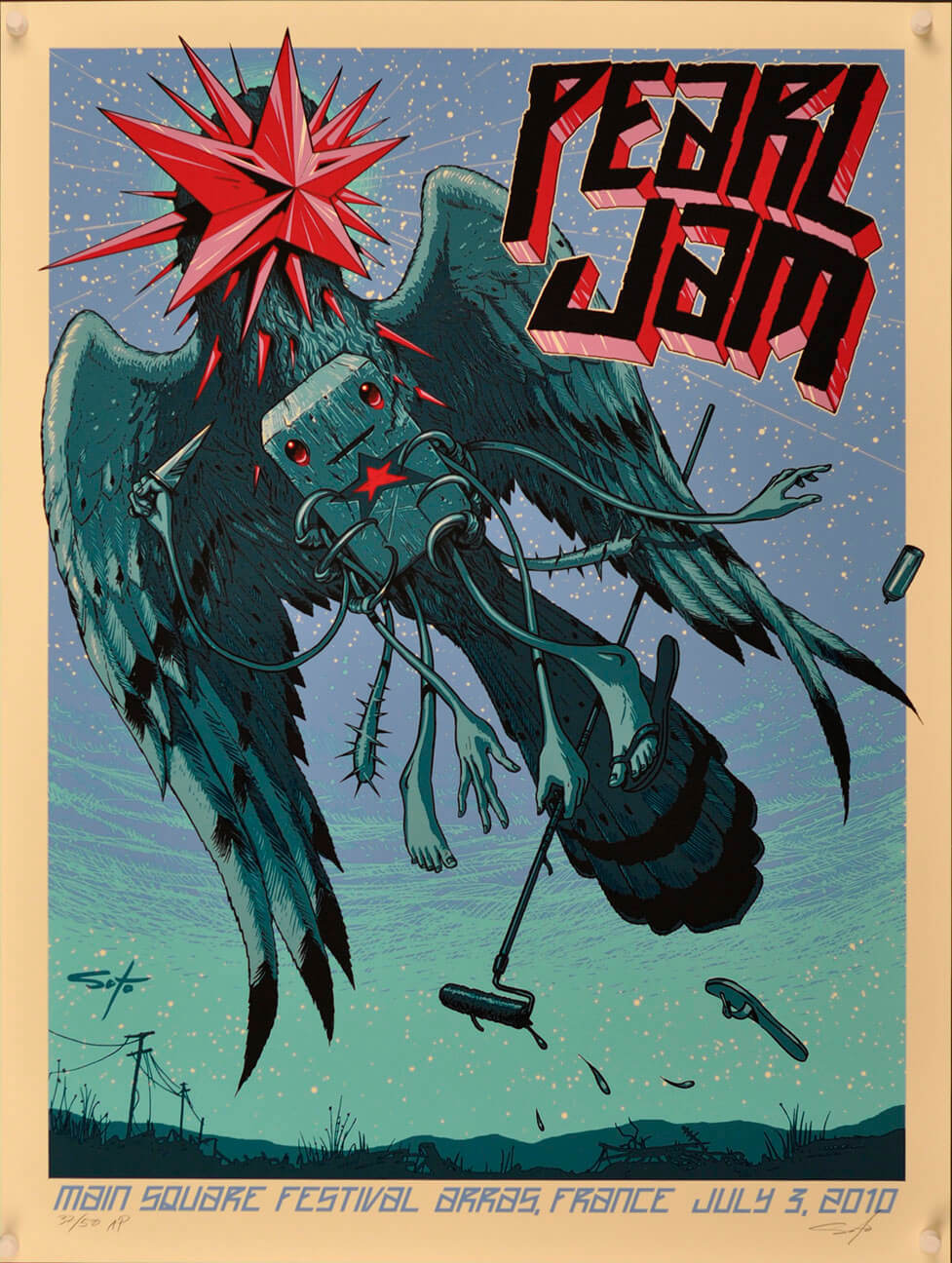 Pearl Jam Main Square Festival Concert Poster