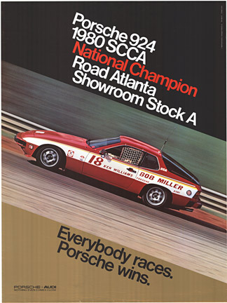 Porsche 924 1980 SCCA National Champion Road Atlanta Showroom Stock A