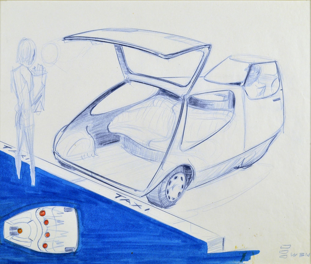 Rear Driver Taxi Concept Car Design by Ewen