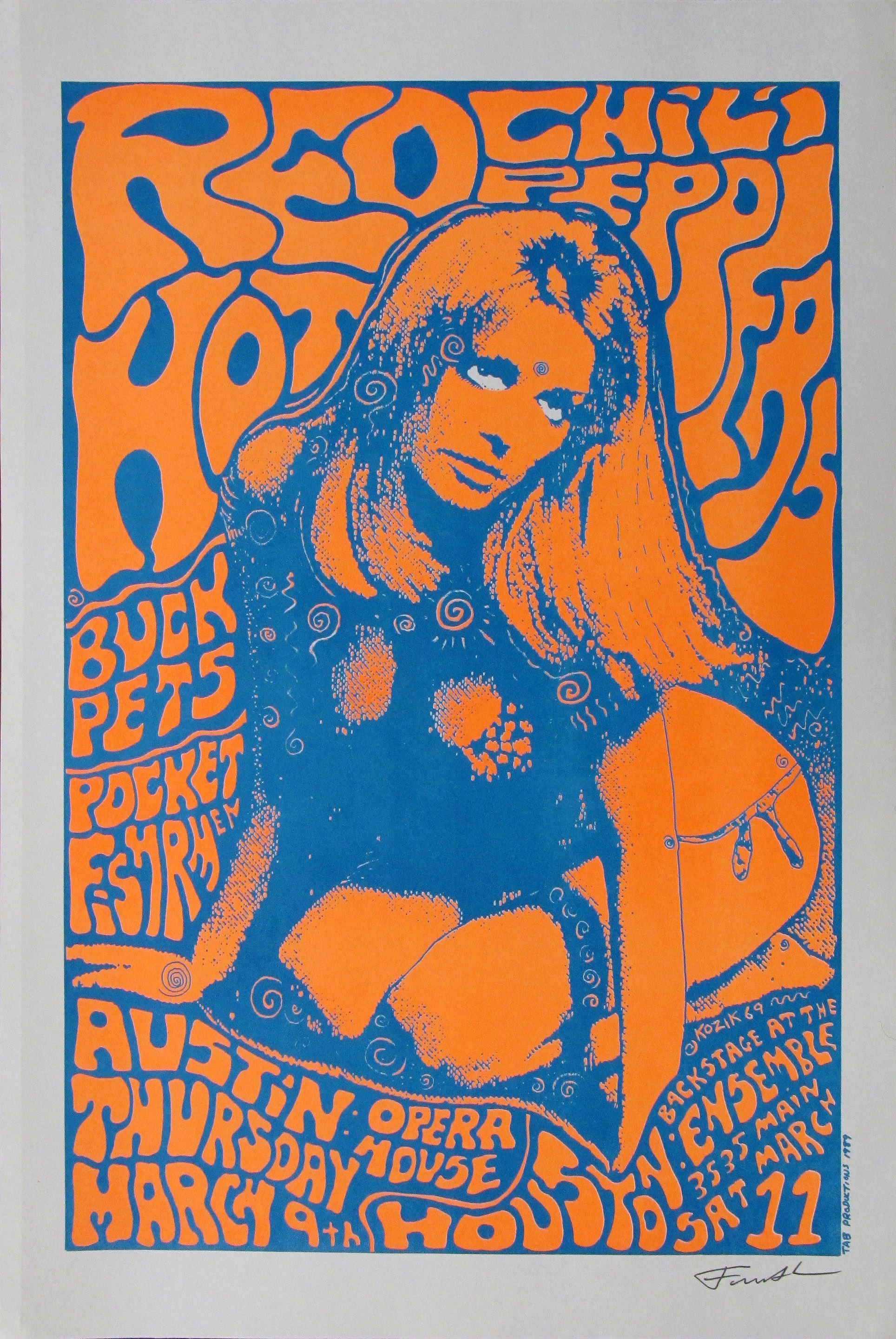 Red Hot Chili Peppers Original Concert Poster