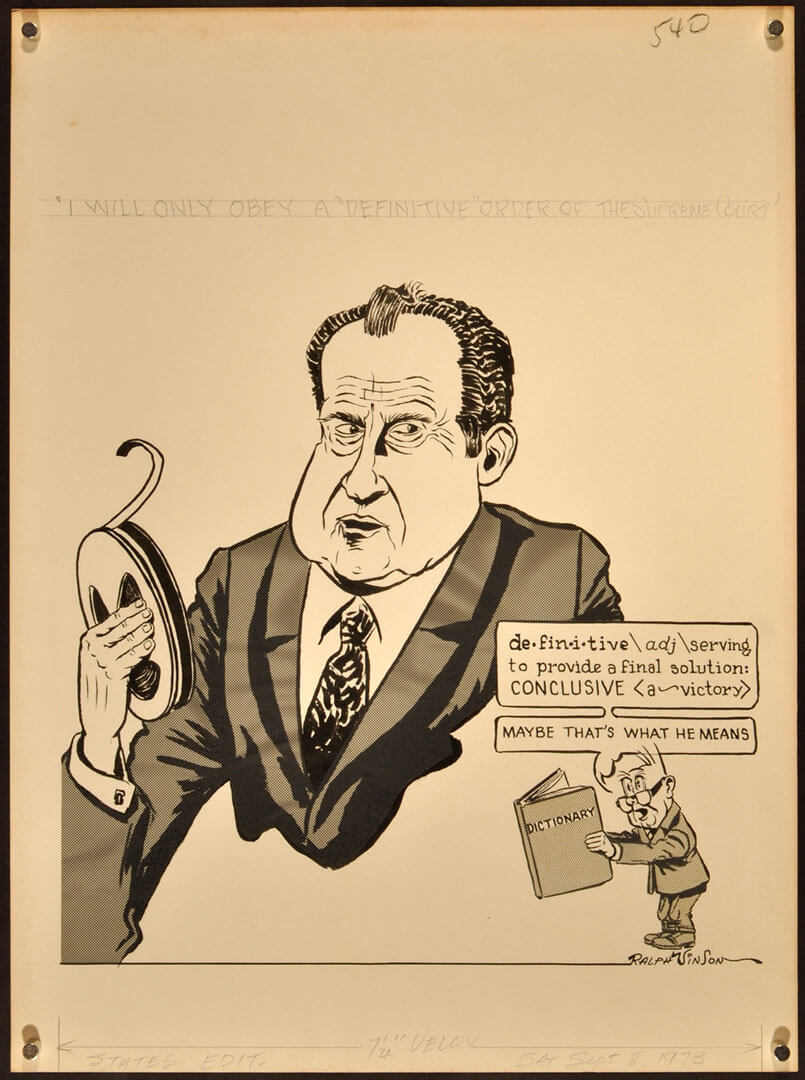 Richard M. Nixon "I Will Only Obey a Definitive Order of the Supreme Court" 