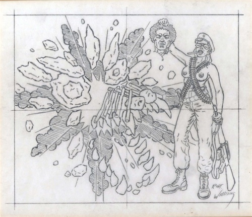 Robert Williams Coup D'Etat Totem Original Drawing
