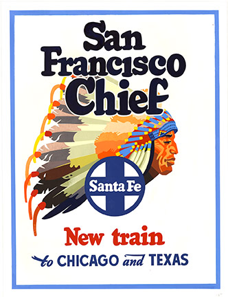 San Francisco Chief Santa Fe New Train to Chicago and Texas