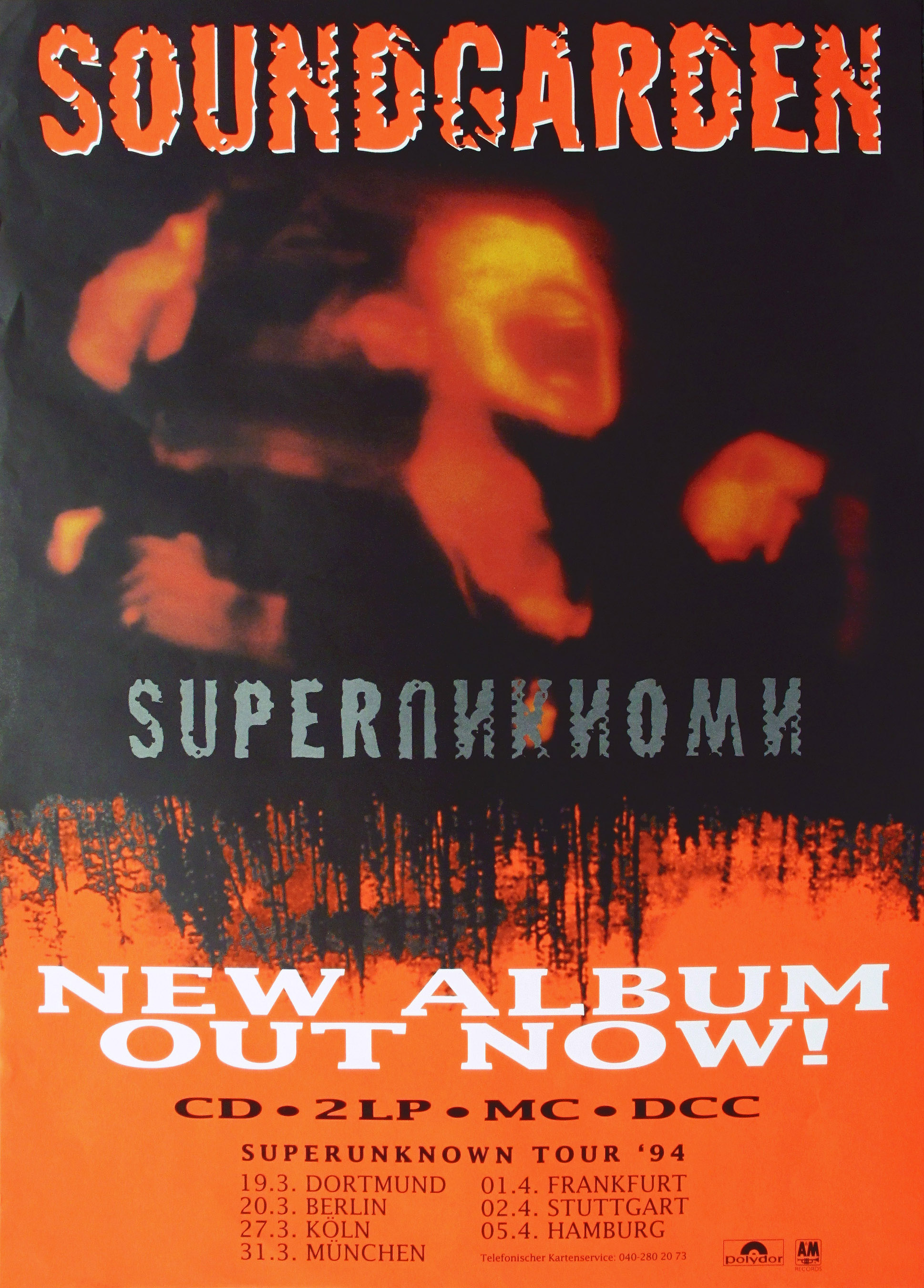 Soundgarden Original German Tour Poster