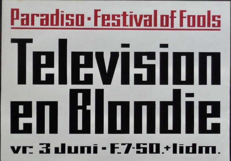 Television and Blondie: Amsterdam 1977