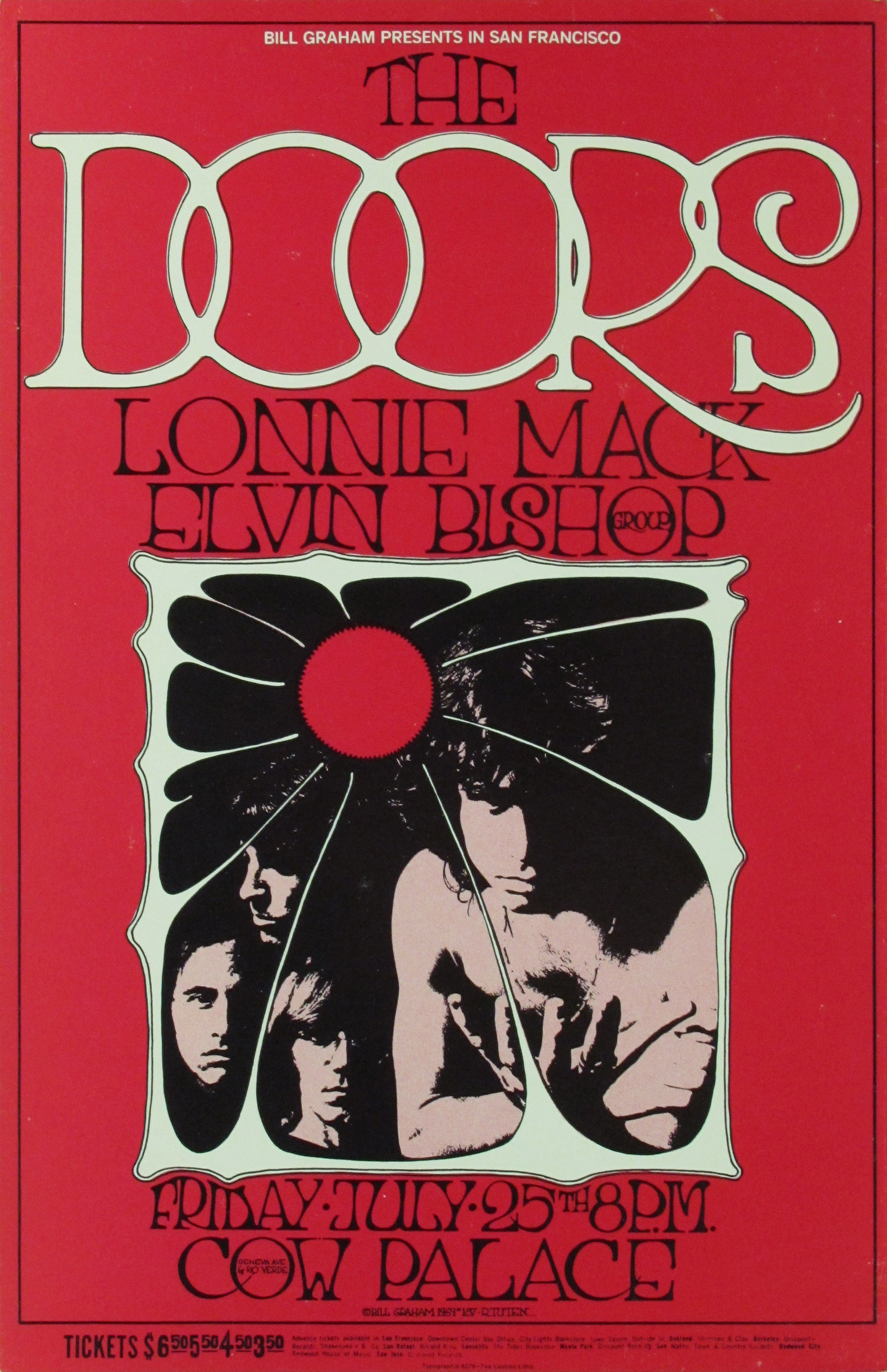 The Doors And Lonnie Mack Concert Postcard