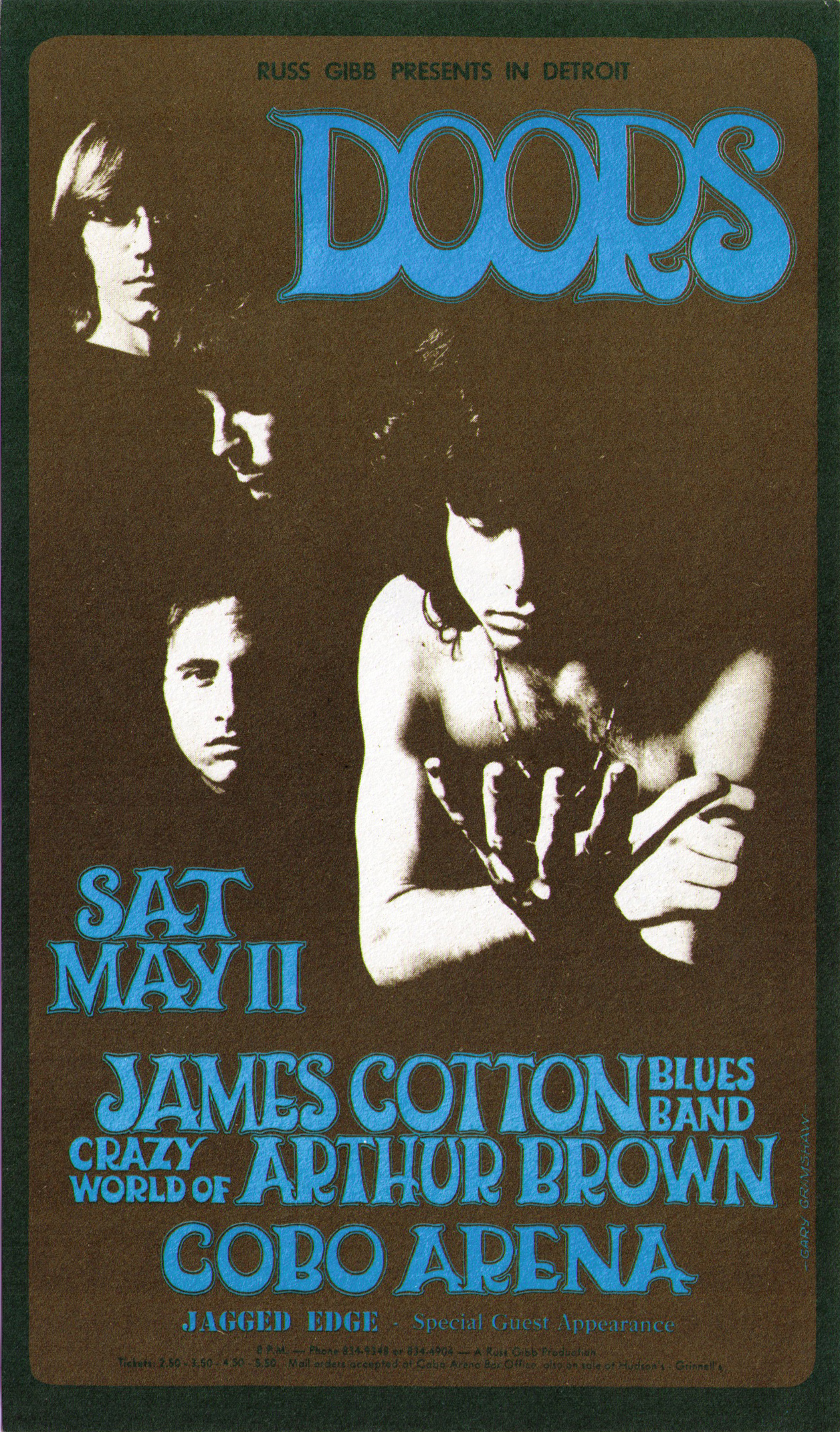 The Doors At Cobo Arena Concert Postcard