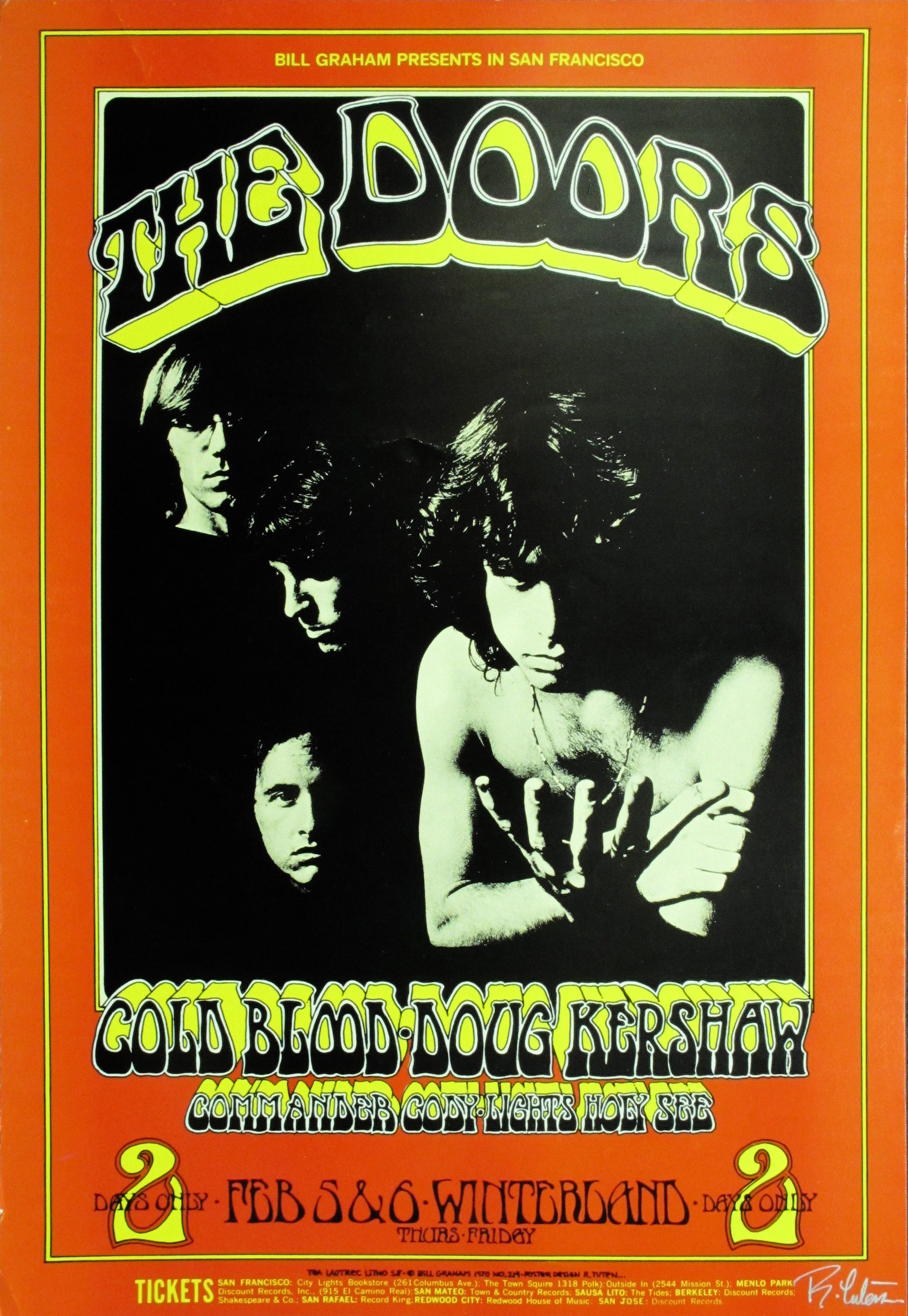 The Doors & Cold Blood Original Concert Poster