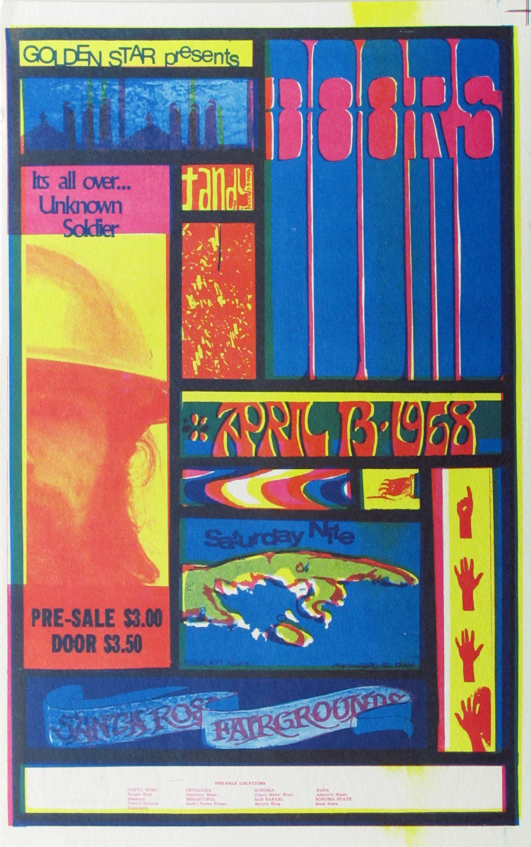 The Doors Original Concert Postcard