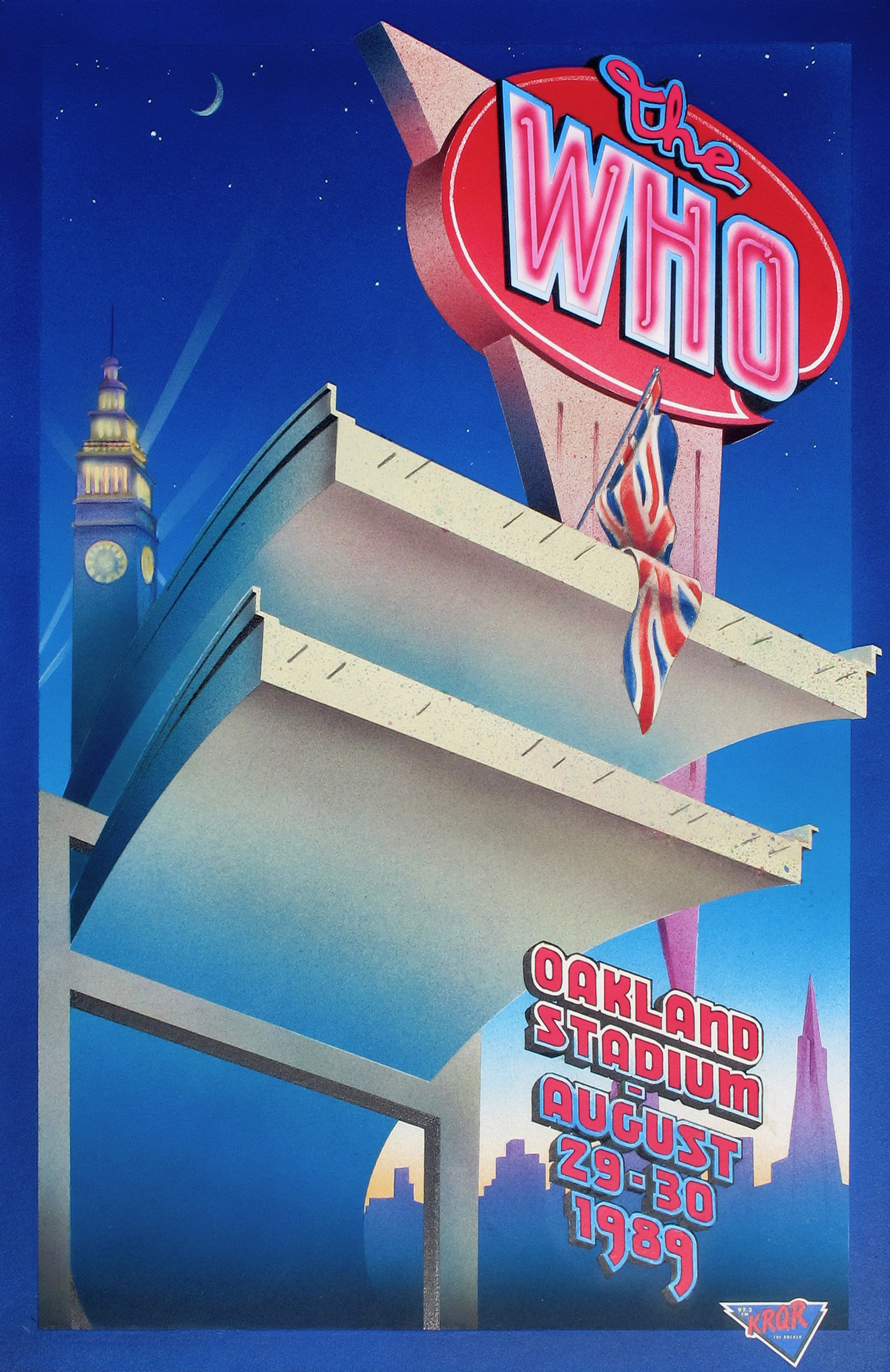 The Who Original Concert Poster Oakland Stadium