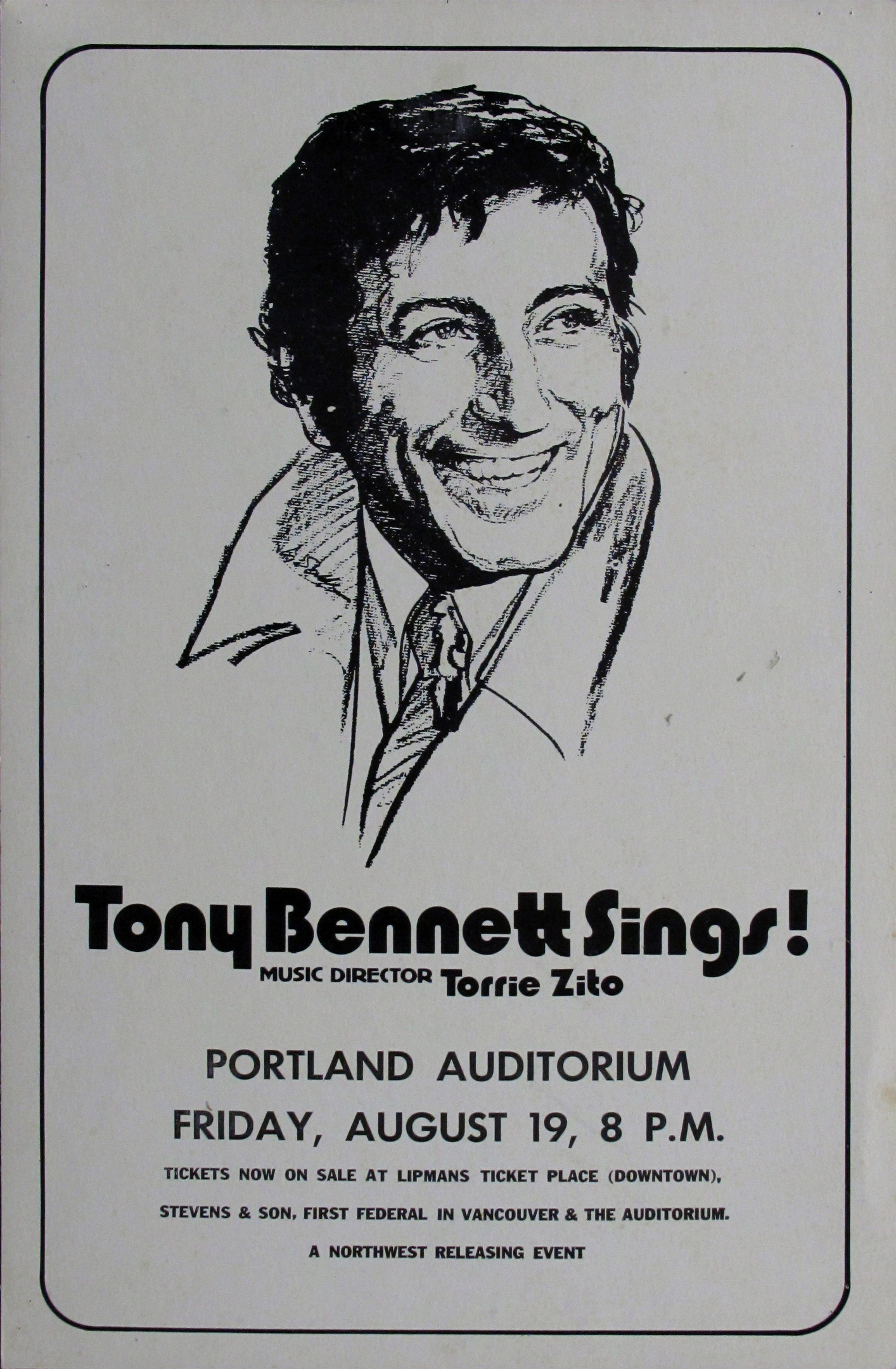 Tony Bennett Original Concert Poster