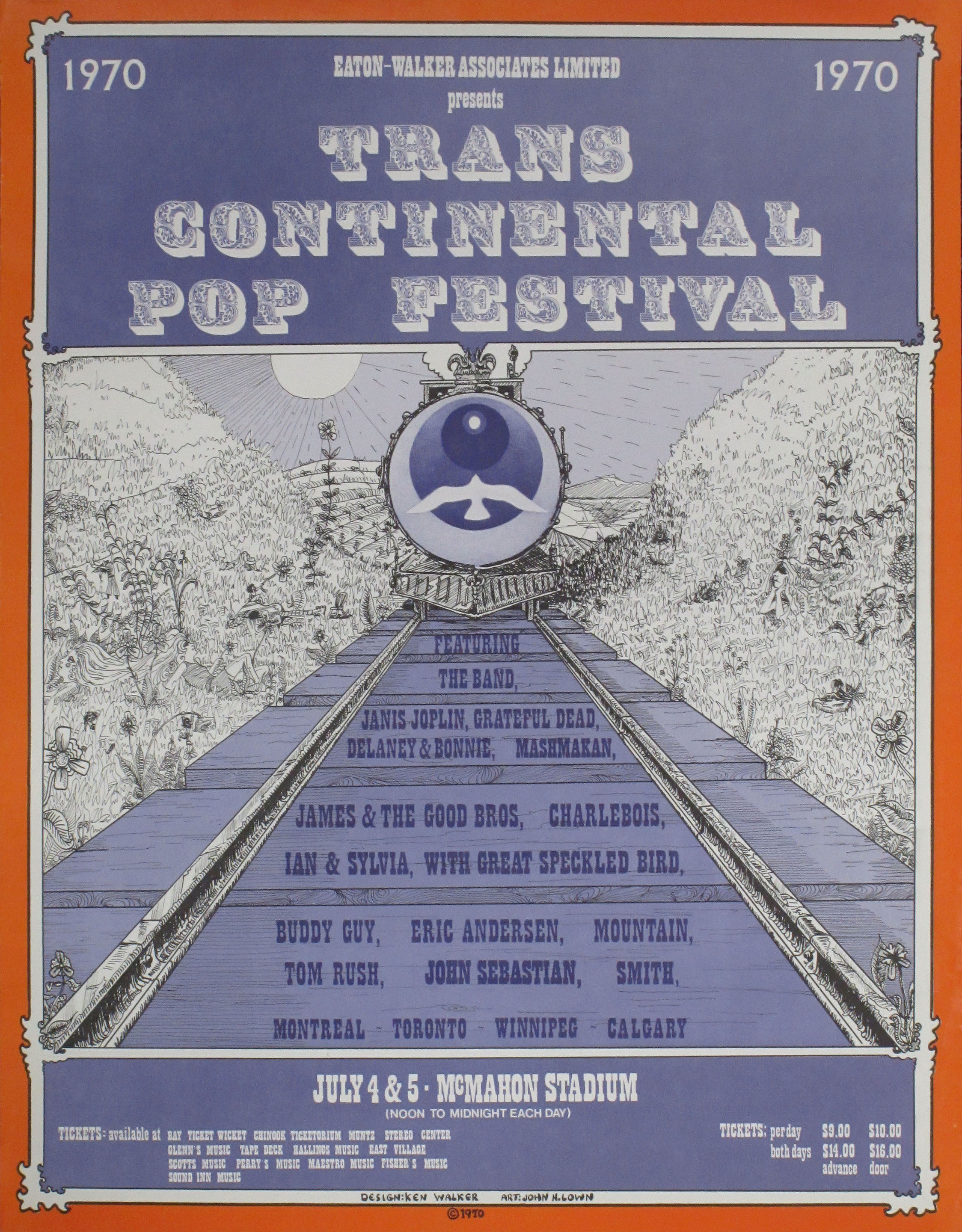 Transcontinental Pop Festival Original Concert Poster