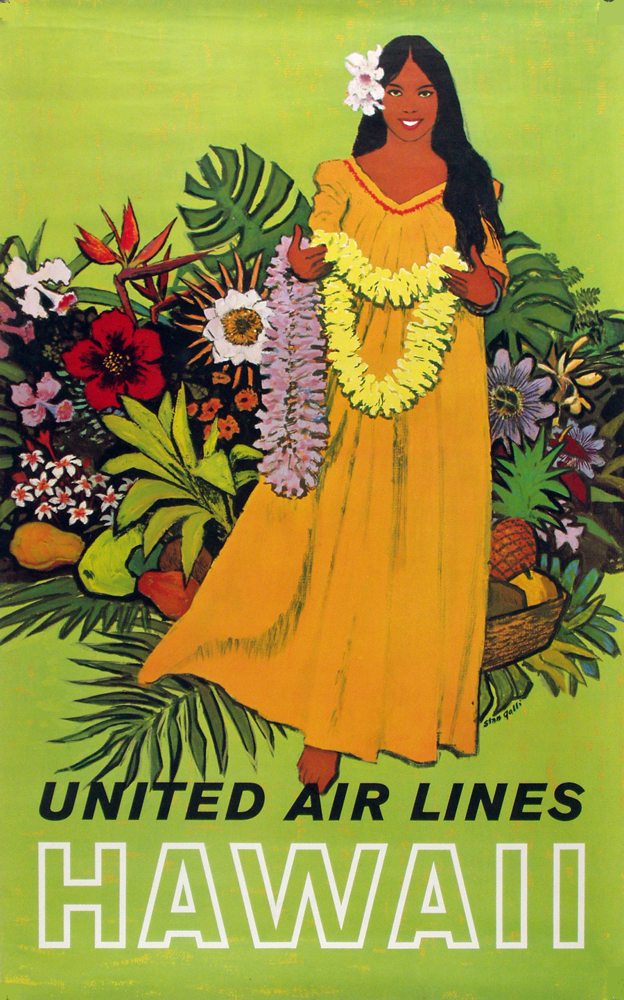 United Air Lines Hawaii (Hula Girl)