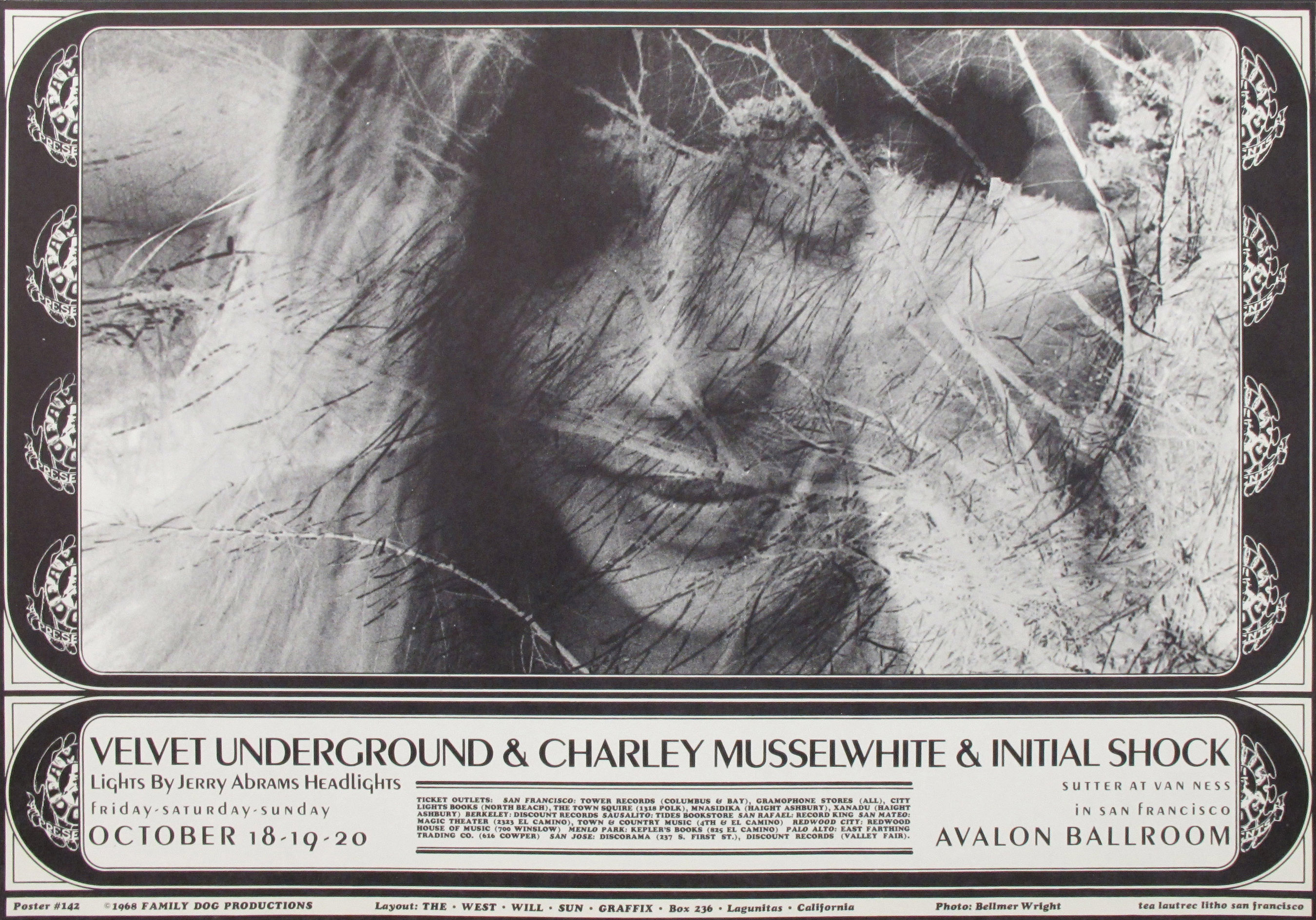 Velvet Underground And Charlie Musselwhite Original Concert Poster