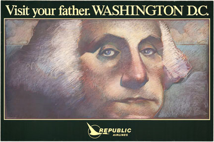 WASHINGTON D. C. -  Republic AirlinesOriginal Republic Airlines "Visit your father. WASHINGTON D.C."