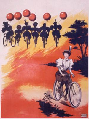 Women On Cycles With Balloons