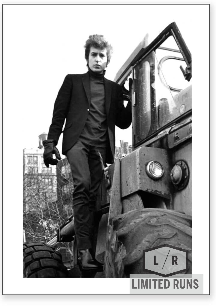 Bob Dylan Standing On Bulldozer